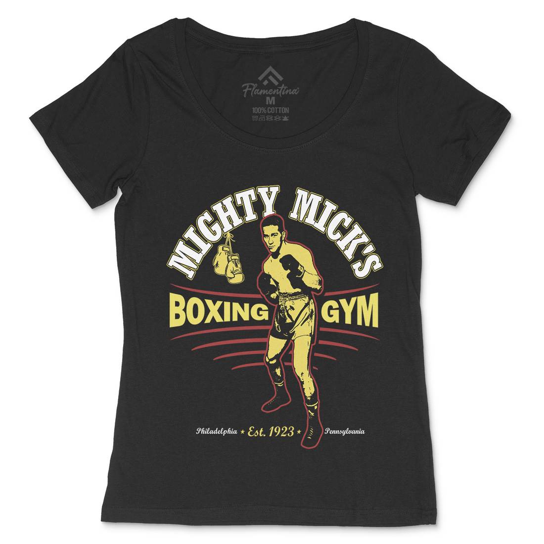 Mighty Micks Gym Womens Scoop Neck T-Shirt Sport D276