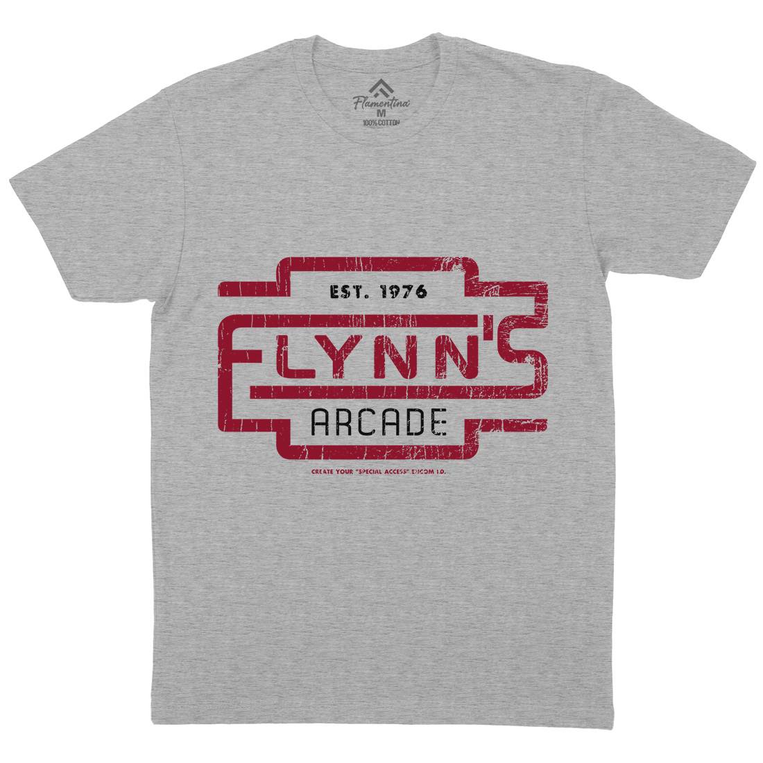 Flynns Arcade Mens Crew Neck T-Shirt Space D277
