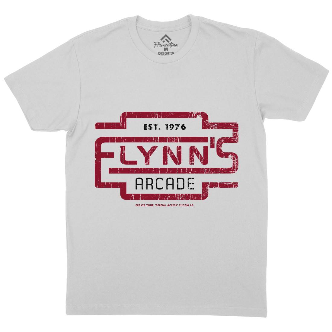 Flynns Arcade Mens Crew Neck T-Shirt Space D277