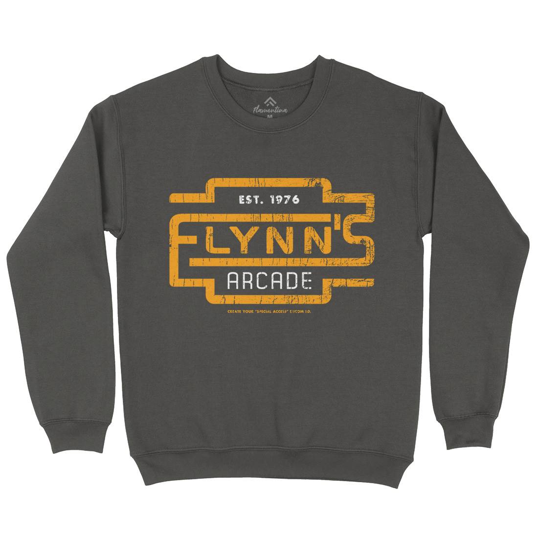 Flynns Arcade Mens Crew Neck Sweatshirt Space D277