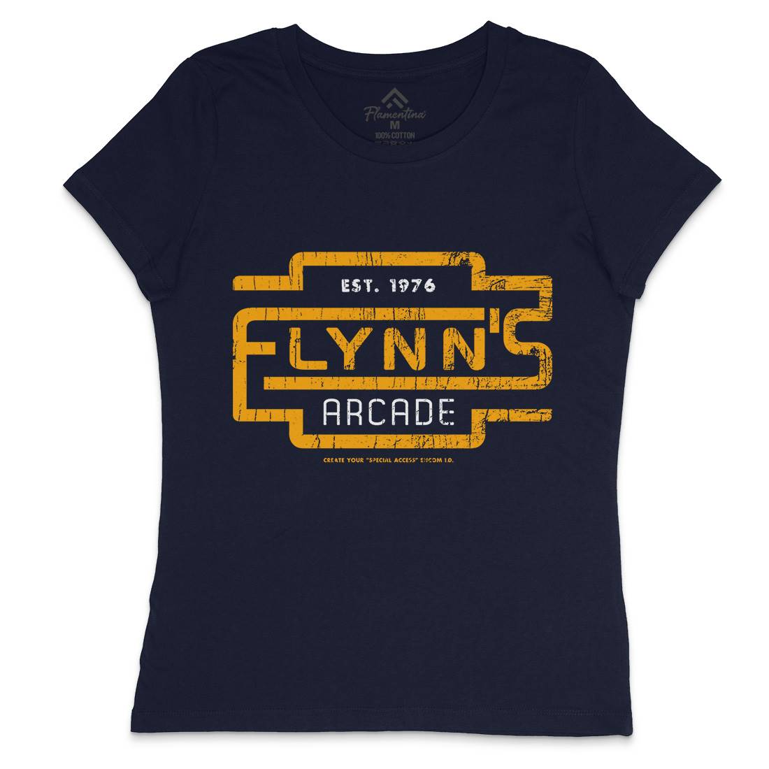 Flynns Arcade Womens Crew Neck T-Shirt Space D277