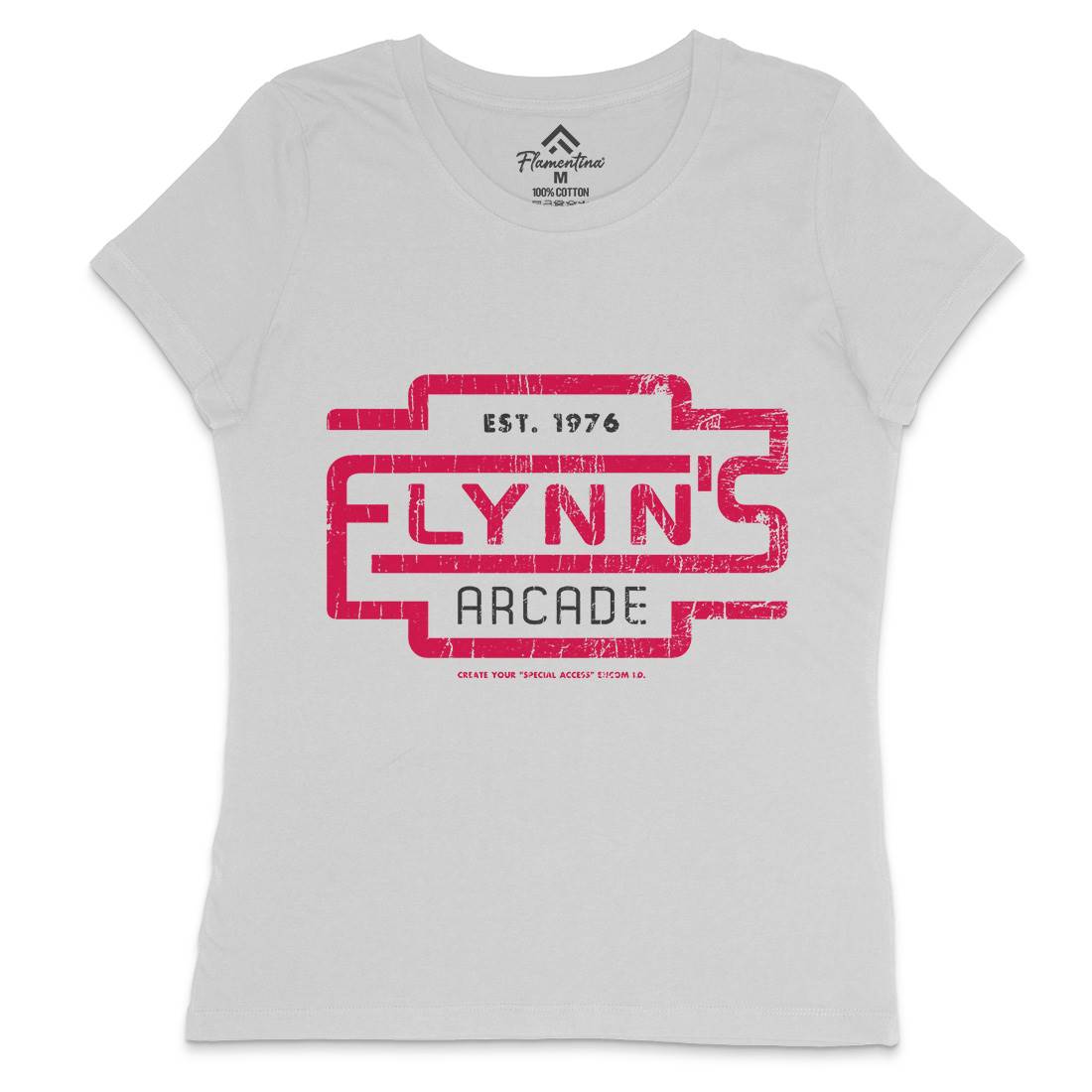 Flynns Arcade Womens Crew Neck T-Shirt Space D277