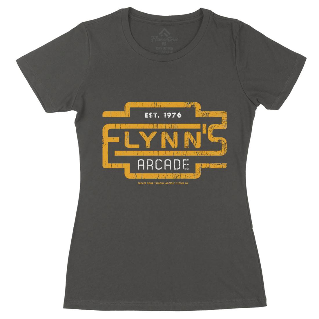Flynns Arcade Womens Organic Crew Neck T-Shirt Space D277
