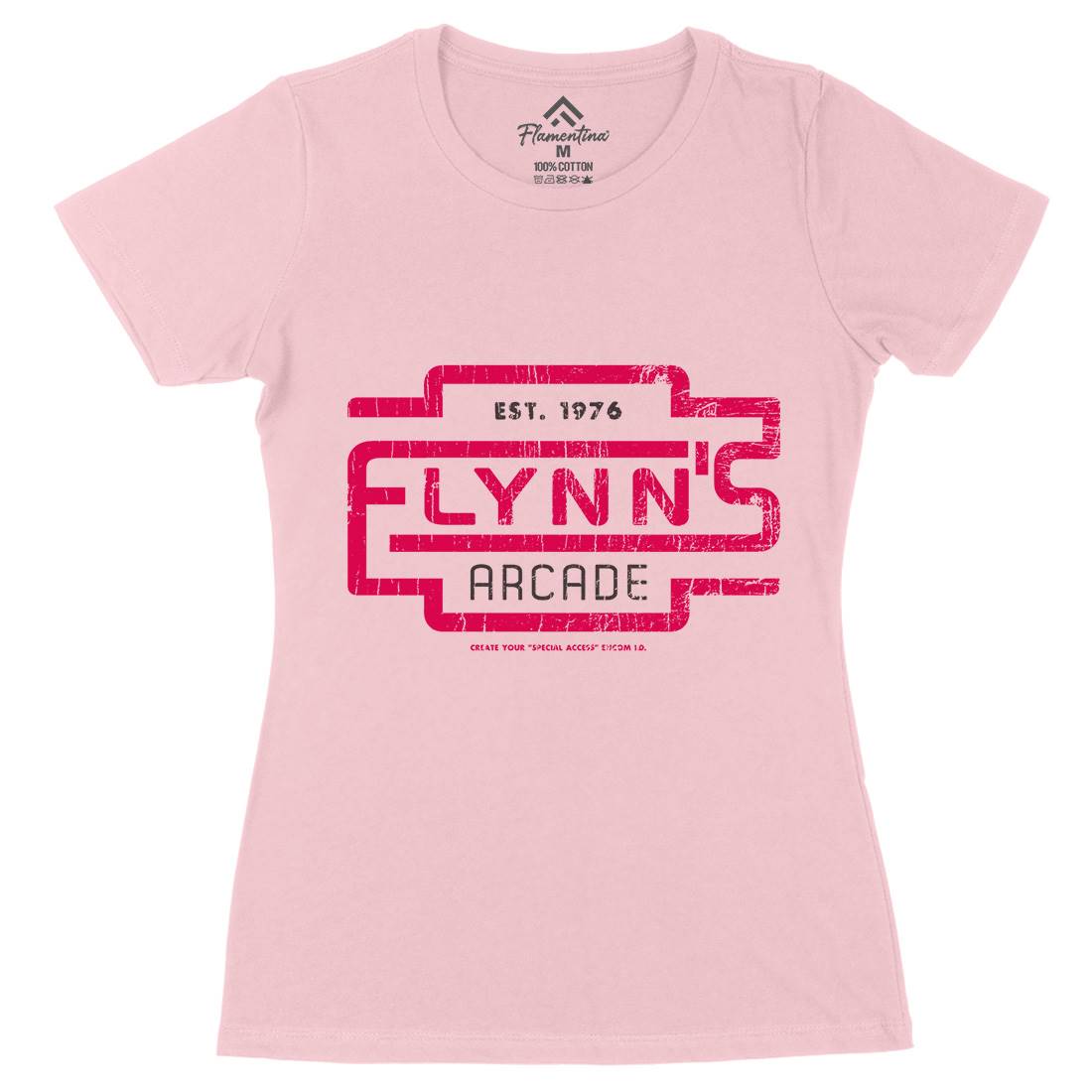 Flynns Arcade Womens Organic Crew Neck T-Shirt Space D277