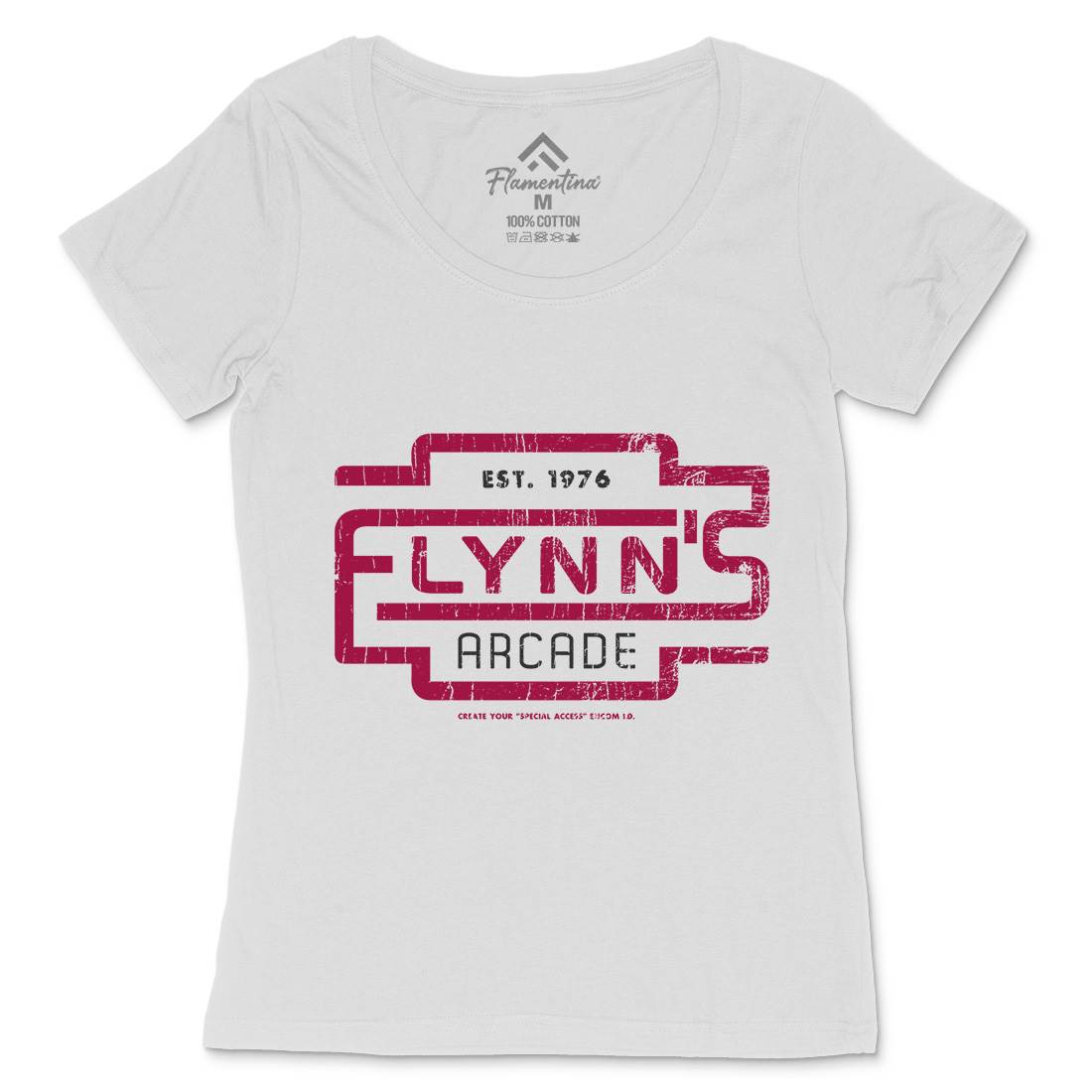 Flynns Arcade Womens Scoop Neck T-Shirt Space D277