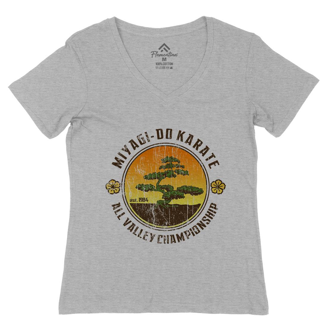 Bonsai Tree Womens Organic V-Neck T-Shirt Sport D278