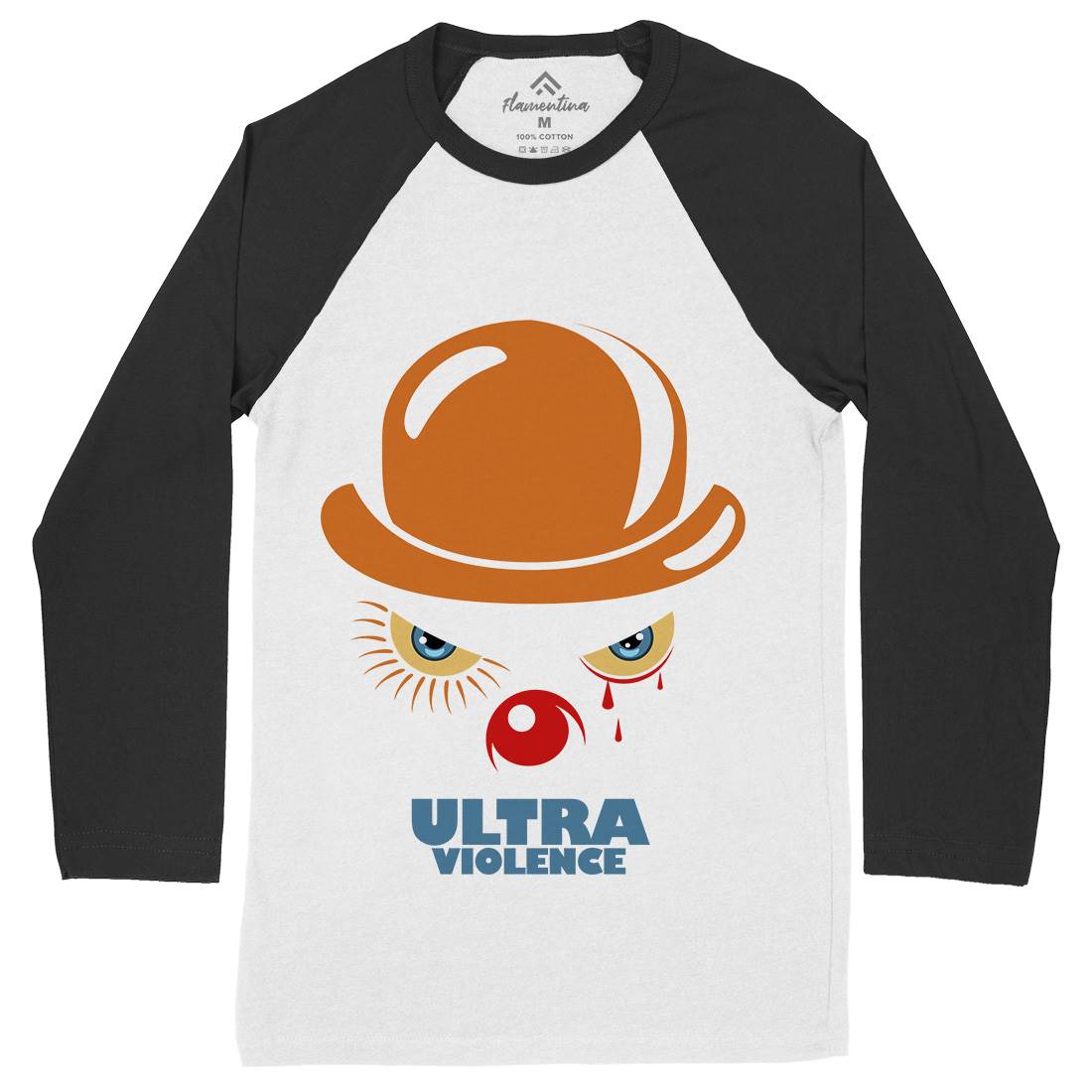 Ultra Violence Mens Long Sleeve Baseball T-Shirt Horror D279