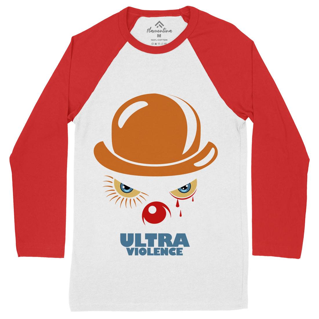 Ultra Violence Mens Long Sleeve Baseball T-Shirt Horror D279