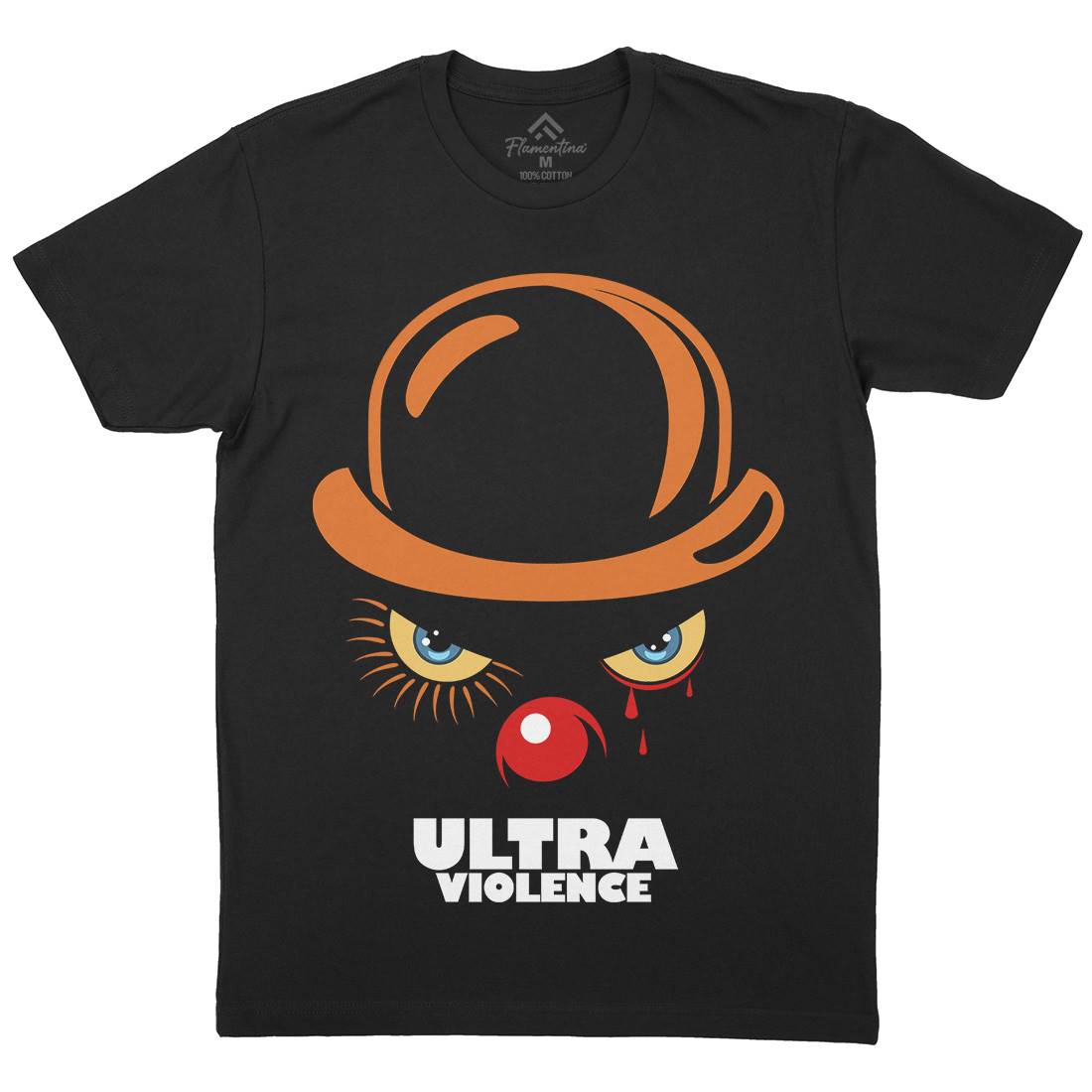 Ultra Violence Mens Organic Crew Neck T-Shirt Horror D279