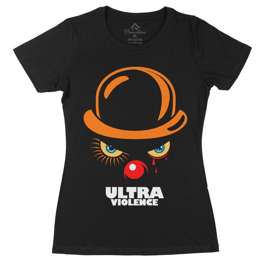 Ultra Violence Womens Organic Crew Neck T-Shirt Horror D279