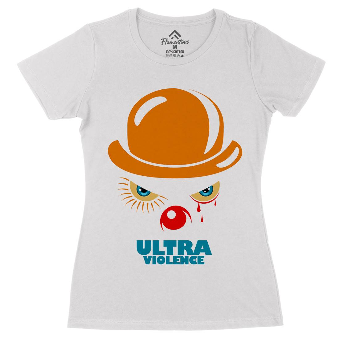 Ultra Violence Womens Organic Crew Neck T-Shirt Horror D279