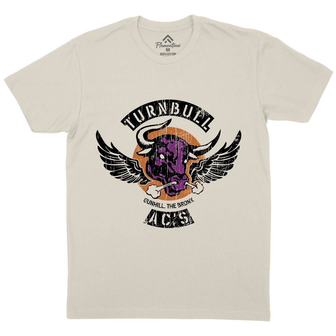 Turnbull Acs Mens Organic Crew Neck T-Shirt Retro D280