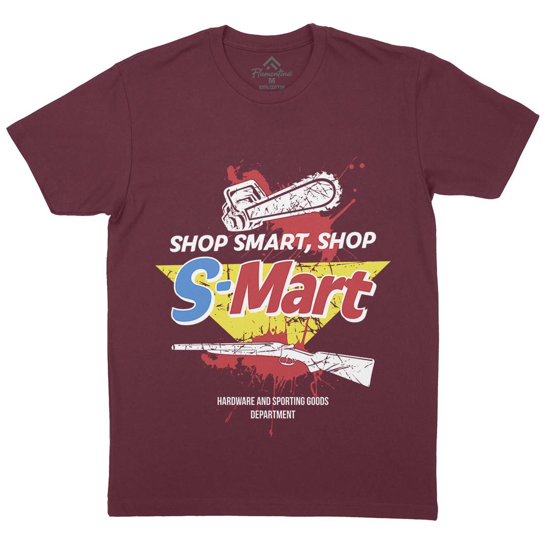 S-Mart Mens Organic Crew Neck T-Shirt Horror D281