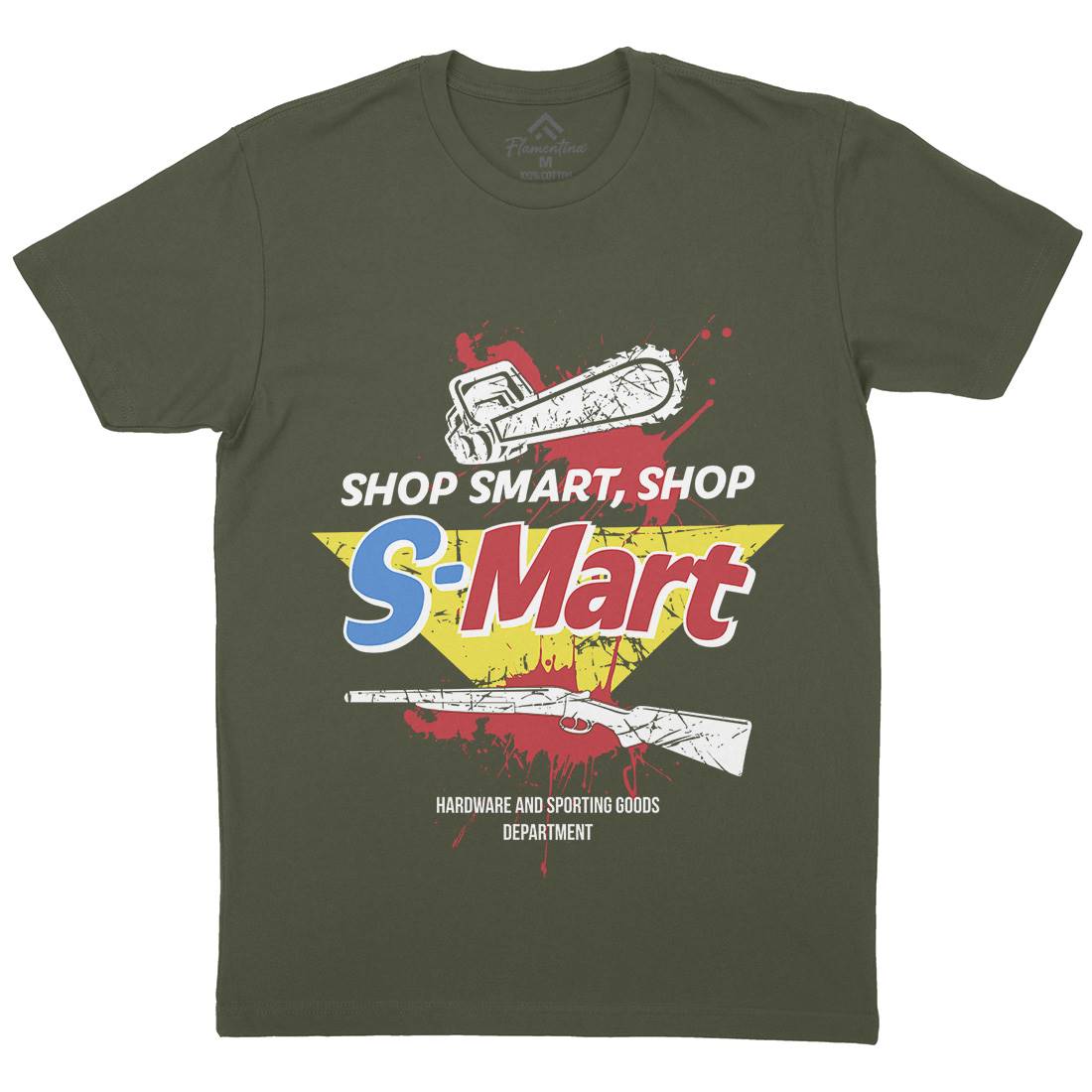 S-Mart Mens Organic Crew Neck T-Shirt Horror D281