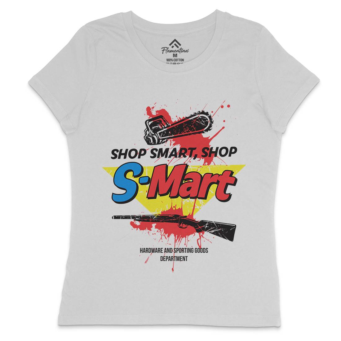 S-Mart Womens Crew Neck T-Shirt Horror D281