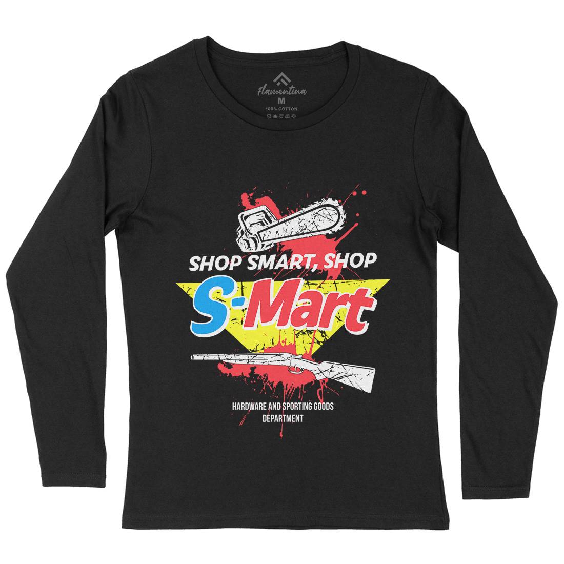 S-Mart Womens Long Sleeve T-Shirt Horror D281