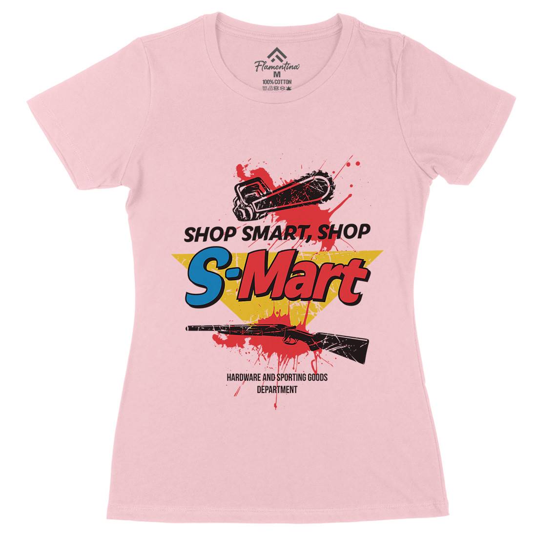 S-Mart Womens Organic Crew Neck T-Shirt Horror D281