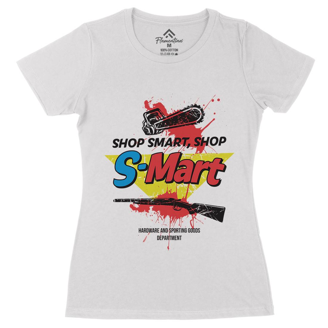 S-Mart Womens Organic Crew Neck T-Shirt Horror D281