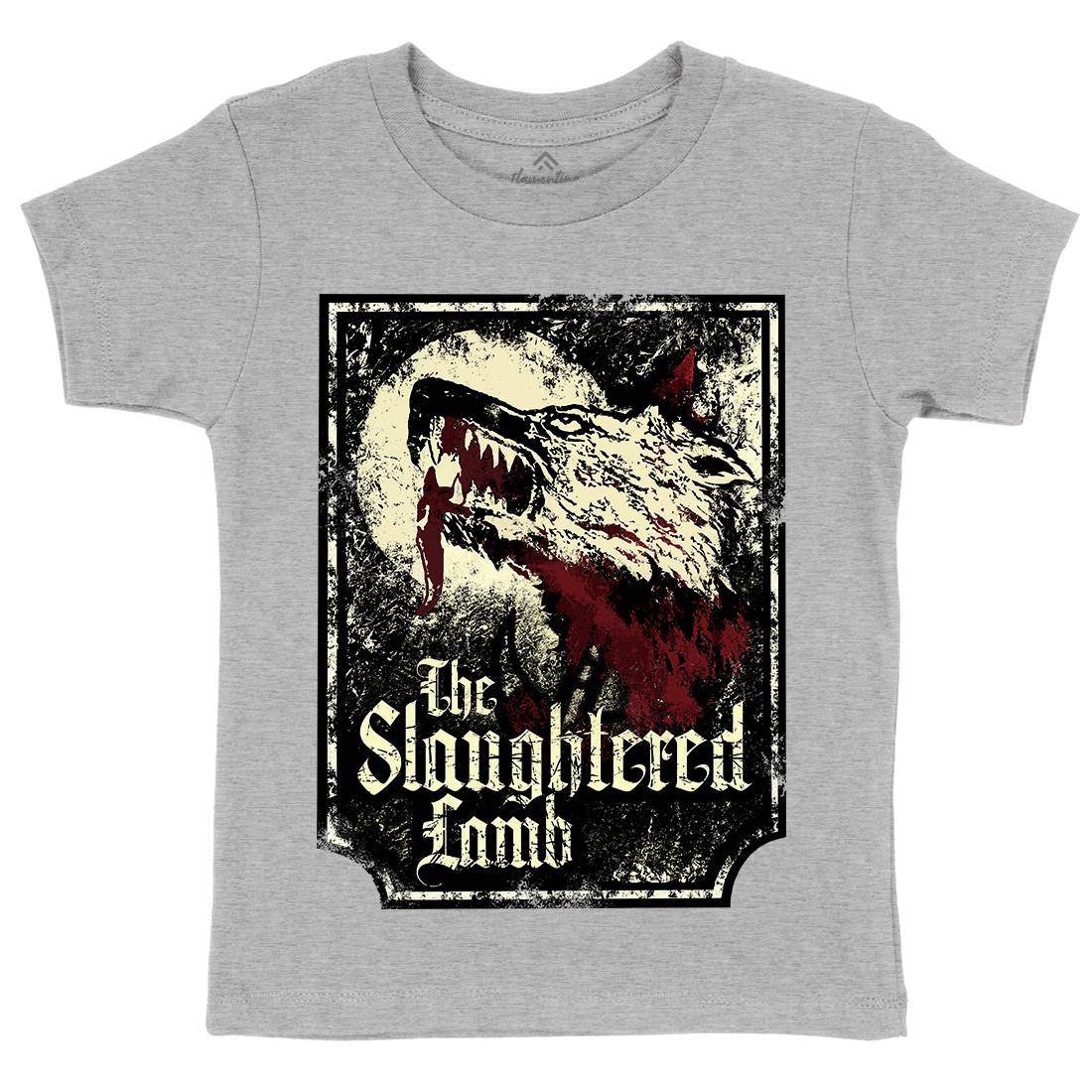 Slaughtered Lamb Kids Organic Crew Neck T-Shirt Horror D282