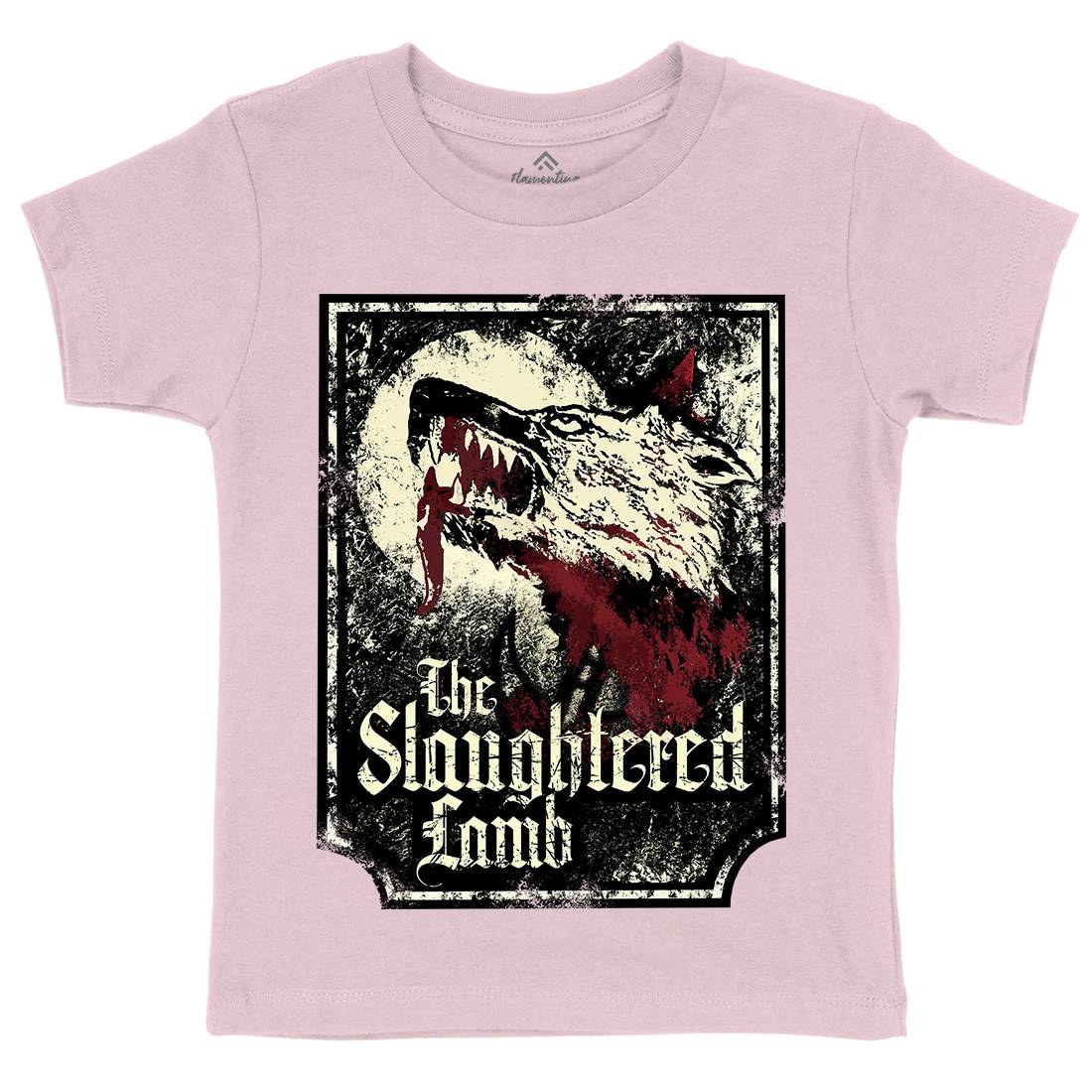 Slaughtered Lamb Kids Organic Crew Neck T-Shirt Horror D282