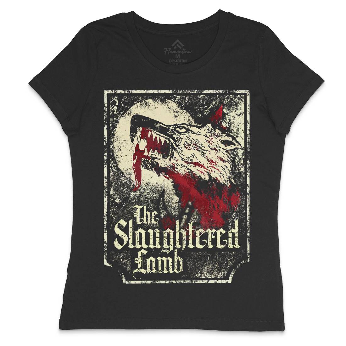 Slaughtered Lamb Womens Crew Neck T-Shirt Horror D282