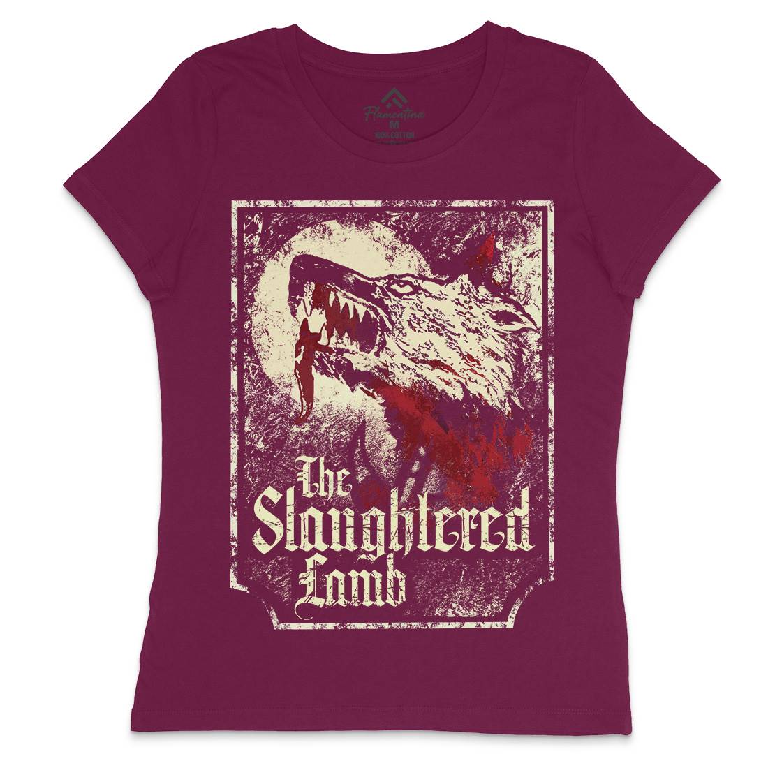 Slaughtered Lamb Womens Crew Neck T-Shirt Horror D282