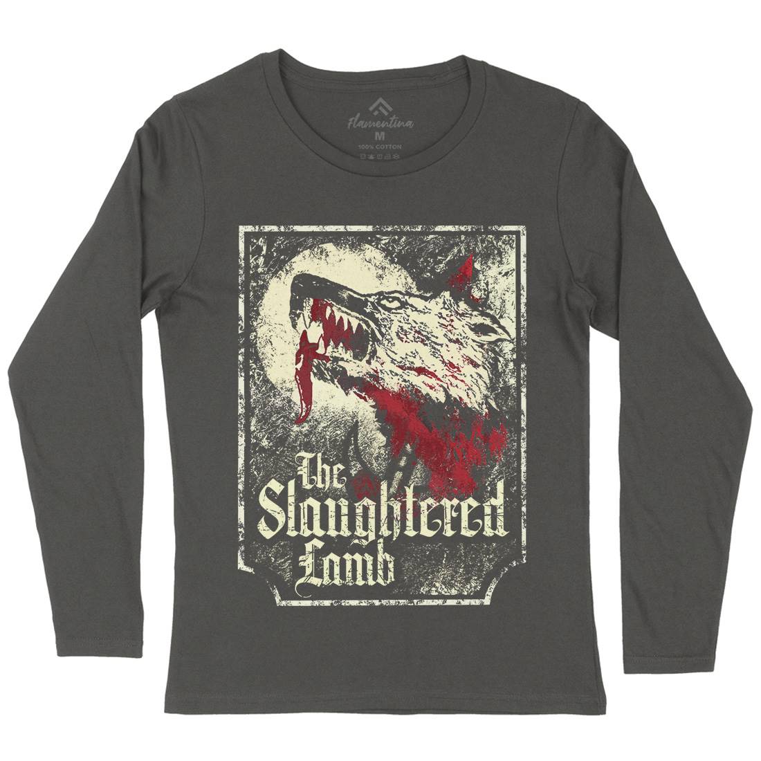 Slaughtered Lamb Womens Long Sleeve T-Shirt Horror D282