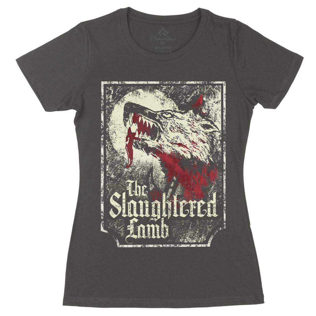 Slaughtered Lamb Womens Organic Crew Neck T-Shirt Horror D282