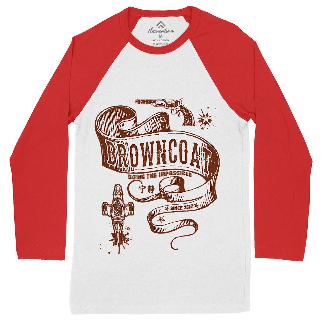Browncoat Mens Long Sleeve Baseball T-Shirt Space D283