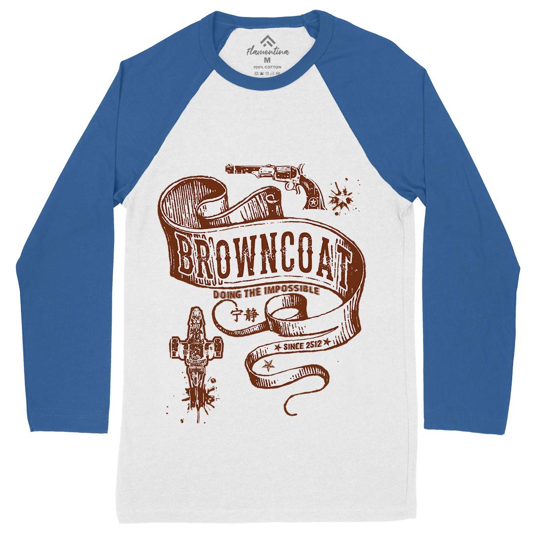 Browncoat Mens Long Sleeve Baseball T-Shirt Space D283