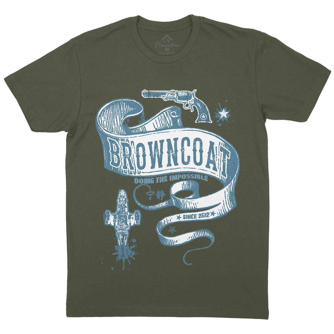 Browncoat Mens Crew Neck T-Shirt Space D283