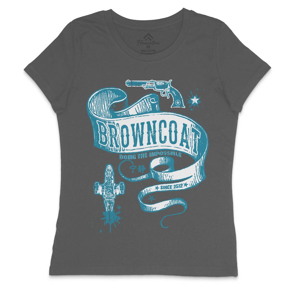 Browncoat Womens Crew Neck T-Shirt Space D283