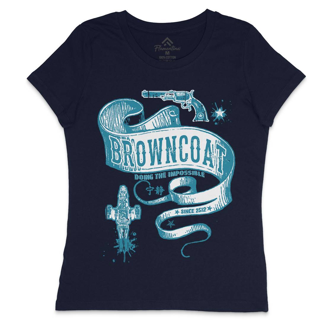 Browncoat Womens Crew Neck T-Shirt Space D283