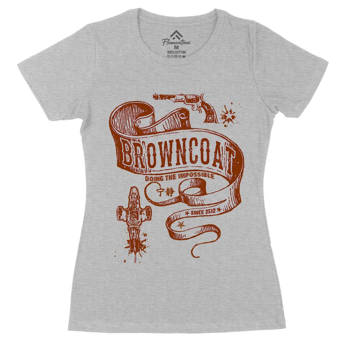 Browncoat Womens Organic Crew Neck T-Shirt Space D283