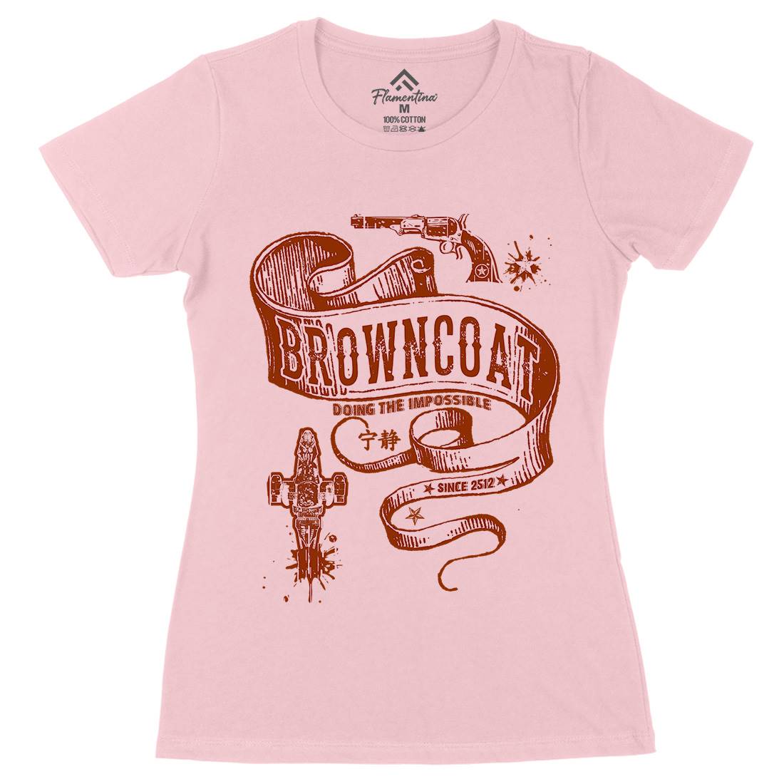 Browncoat Womens Organic Crew Neck T-Shirt Space D283