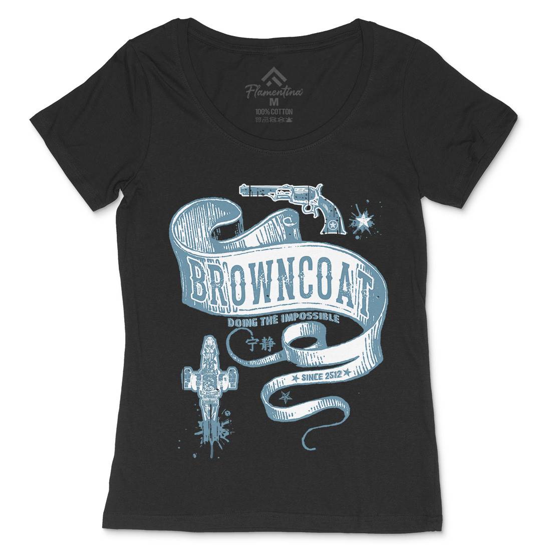 Browncoat Womens Scoop Neck T-Shirt Space D283