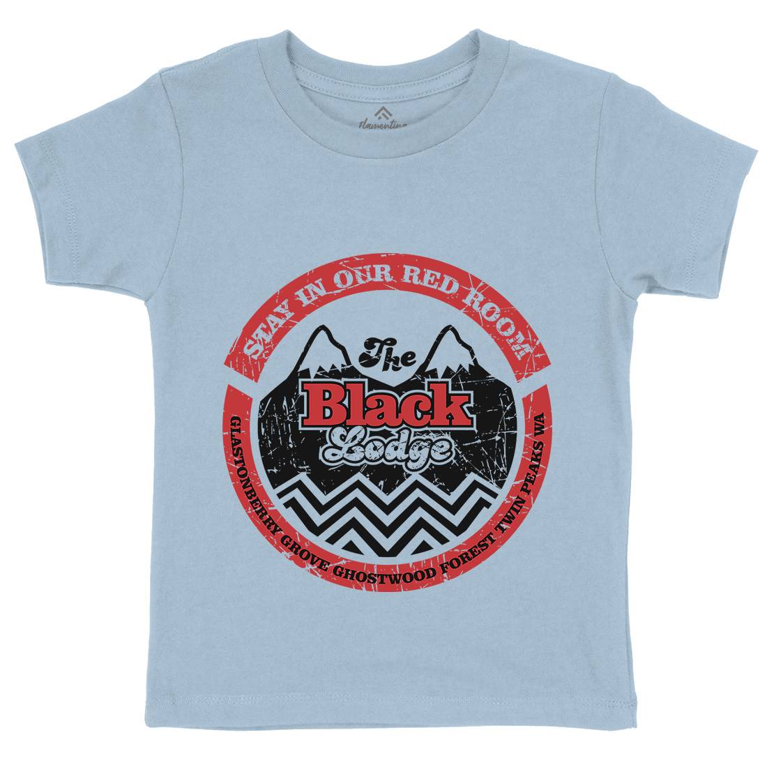 Black Lodge Kids Organic Crew Neck T-Shirt Horror D284