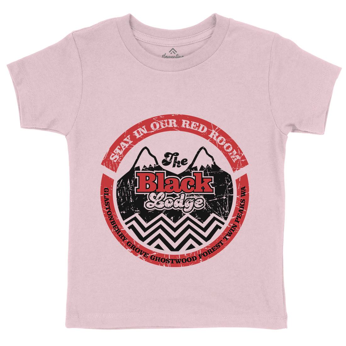 Black Lodge Kids Organic Crew Neck T-Shirt Horror D284