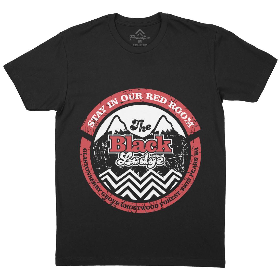 Black Lodge Mens Crew Neck T-Shirt Horror D284