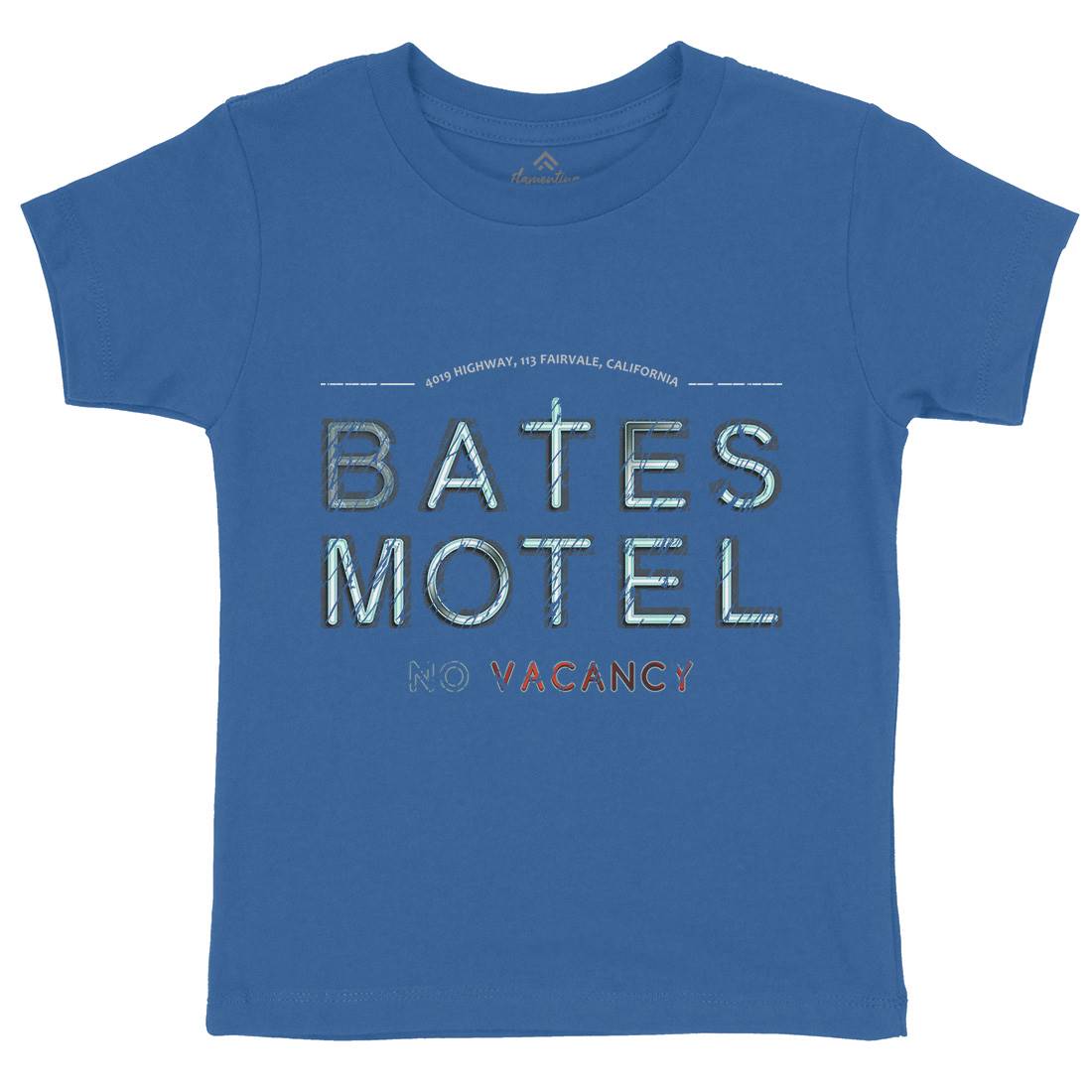 Bates Motel Kids Organic Crew Neck T-Shirt Horror D285
