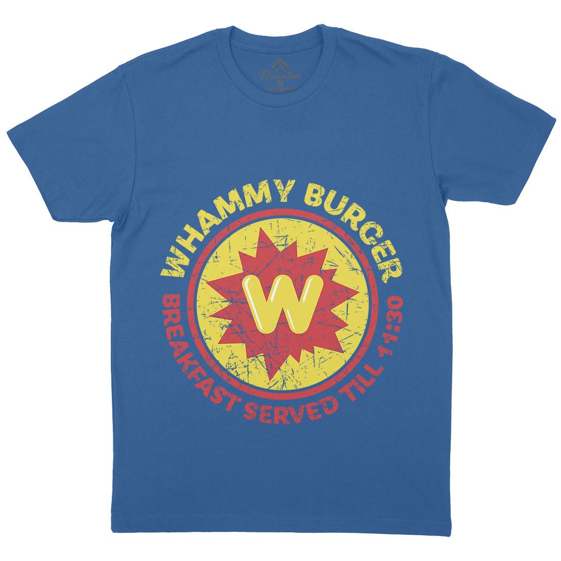 Whammy Burger Mens Organic Crew Neck T-Shirt Food D286