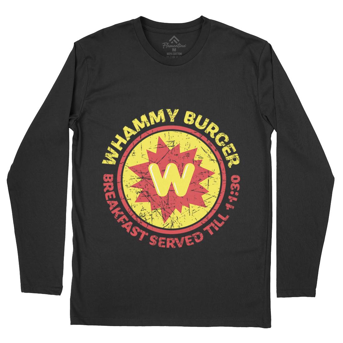 Whammy Burger Mens Long Sleeve T-Shirt Food D286