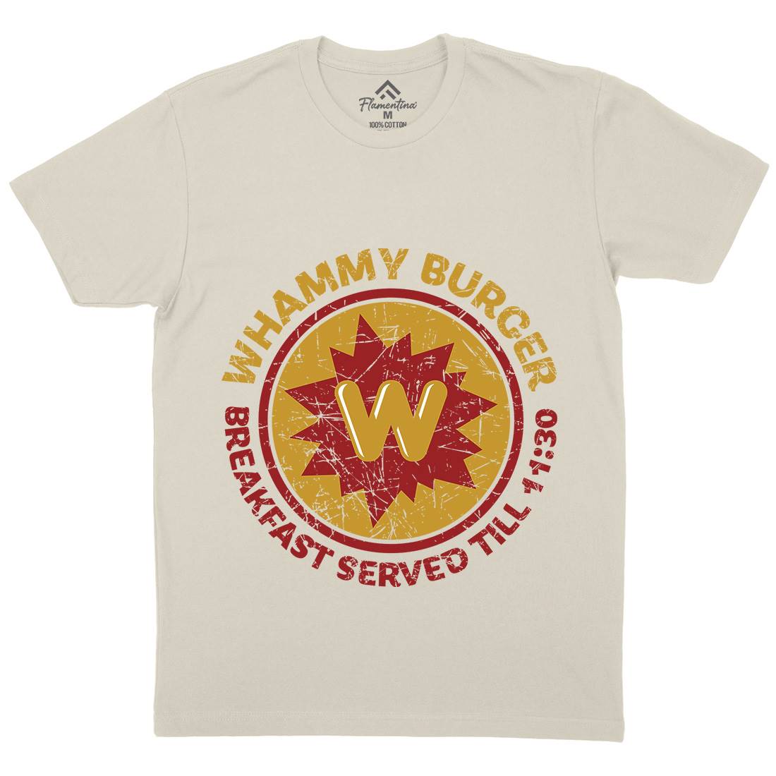 Whammy Burger Mens Organic Crew Neck T-Shirt Food D286
