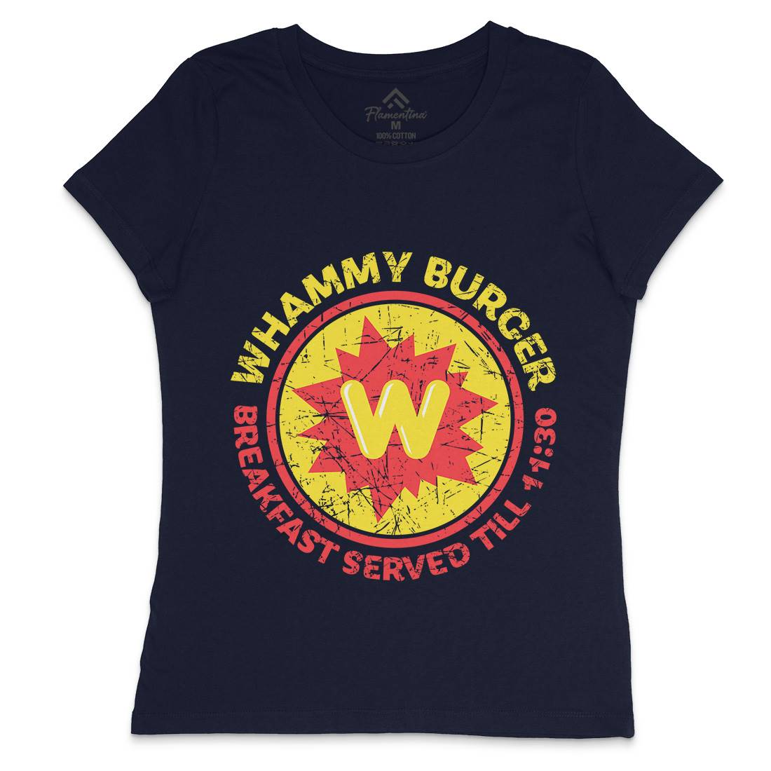 Whammy Burger Womens Crew Neck T-Shirt Food D286