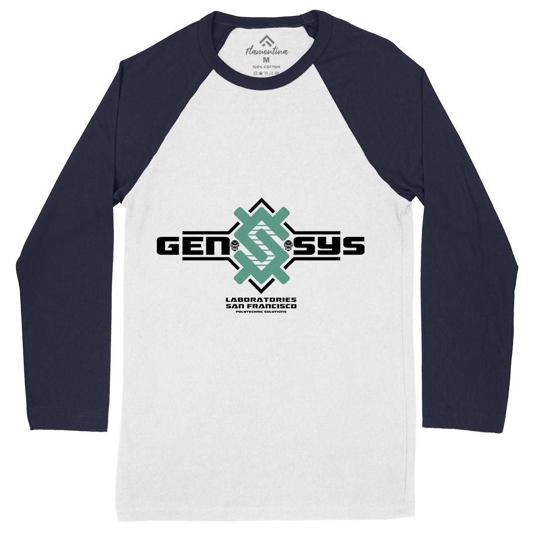 Gen-Sys Mens Long Sleeve Baseball T-Shirt Space D287
