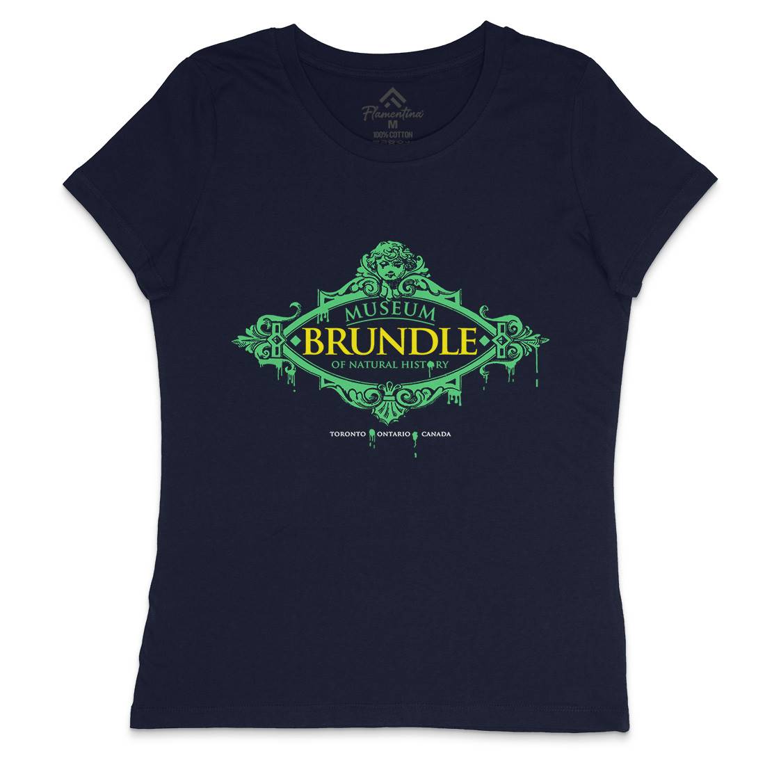 Brundle Museum Womens Crew Neck T-Shirt Horror D288