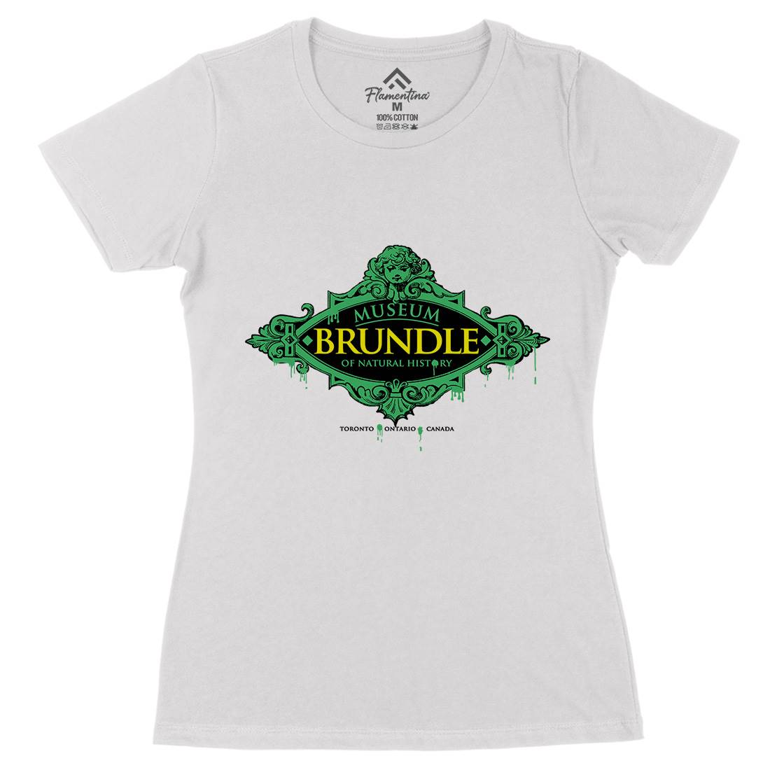 Brundle Museum Womens Organic Crew Neck T-Shirt Horror D288
