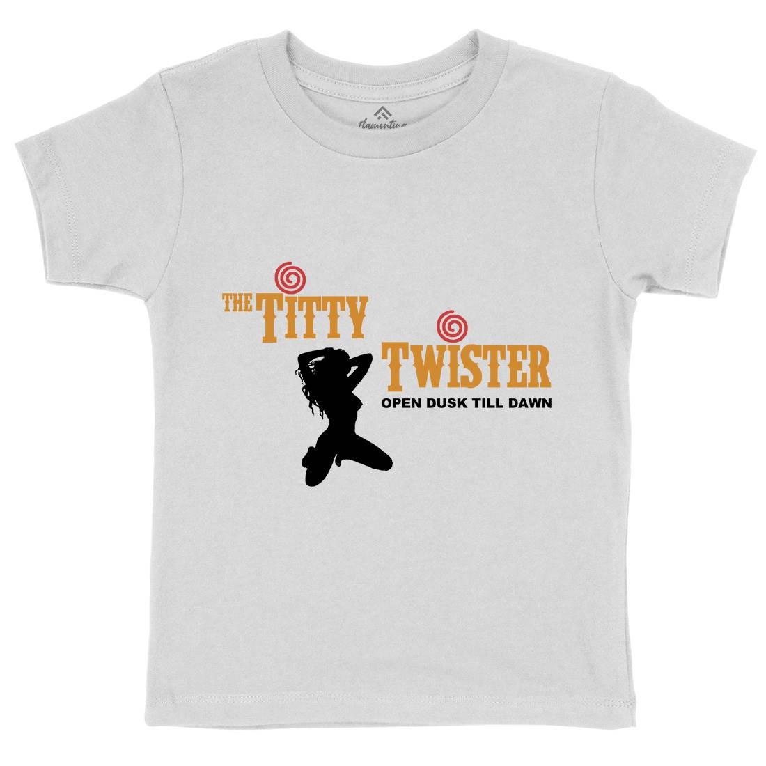 Titty Twister Kids Crew Neck T-Shirt Horror D289