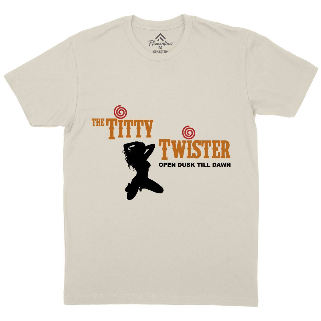 Titty Twister Mens Organic Crew Neck T-Shirt Horror D289