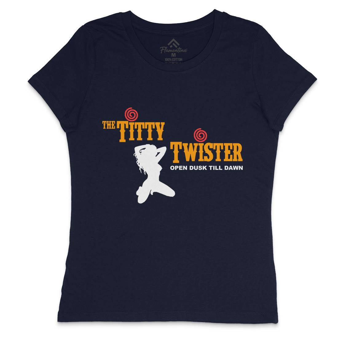Titty Twister Womens Crew Neck T-Shirt Horror D289